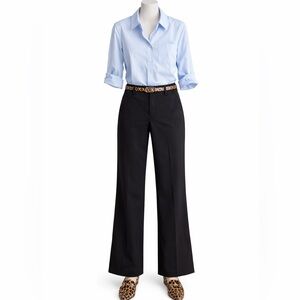 Banana Republic Jackson Fit black wide leg dress pants in size 6S (Short).